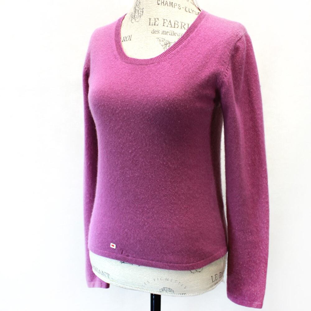 Max Mara Weekend Lavender 100% Cashmere Scoop Neck Pullover Sweater Medium